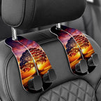 Purse Holder for Car, 2 Pack Heavy Duty Purse Hanger for Car, PU Leather Car Seat Hooks for Purses and Bags, Cute Tree Headrest Organizer for Handbags & Backpacks