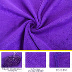 Microfiber Cleaning Cloths for Cars 16 x 16 Inch Ultra Absorbent Car Towels Drying Reusable Cleaning Supplies House Kitchen Window Microfiber Towel(Purple,120 Pcs)