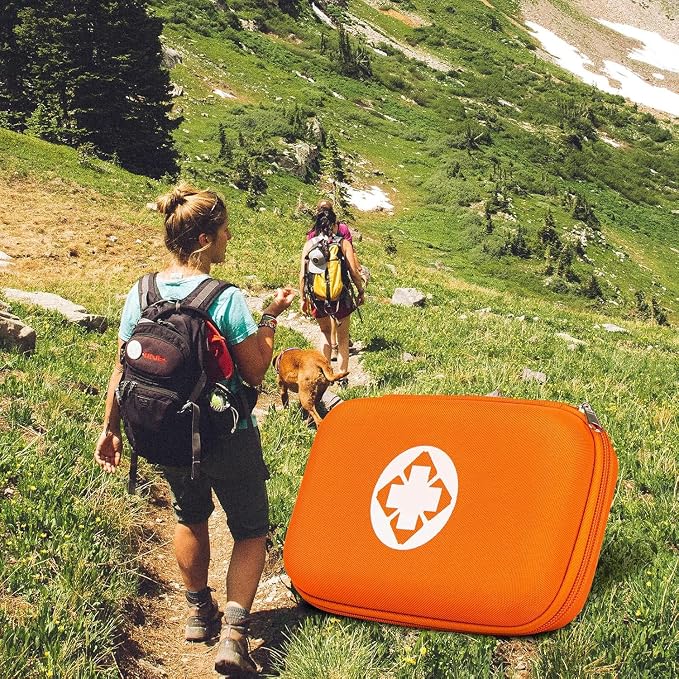 276PCS Mini Car First Aid Kit Travel Size for Business Trips, Compact First Aid Emergencies Kit Supplies for Rv Hiking Rode Trips Home Essentials, Orange