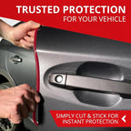 Car Door Edge Protector – Universal DIY Edge Trim to Prevent Scratches & Dings – Flexible Adhesive Molding Trim for Cars, Trucks & SUVs (10 Ft - Red)
