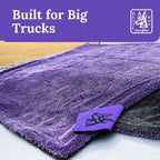 XL Car Drying Towel for Trucks – 1200 GSM Twisted Loop Microfiber, 24" x 45" Edgeless, Scratch-Free
