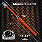 Silverback Hi-Visibility Orange Dual Foot Commercial Truck Tire Pressure Gauge, Recalibratable. Heavy Duty Stick Gauge with Black Metal Bar, Range 10-150 PSI in 2 PSI Increments.