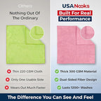 Microfiber Cleaning Cloth Light Pink - 24 Pcs 12.5"x12.5" - High Performance - 1200 Washes, Ultra Absorbent Towels Weave Grime & Liquid for Streak-Free Mirror Shine - Car Washing Cloth