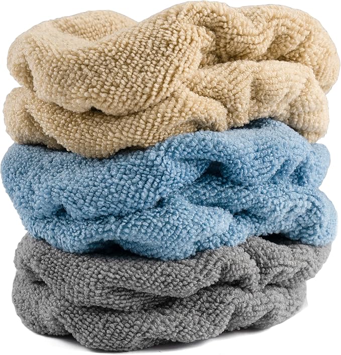 Premium Lint Free Microfiber Cleaning Covers for Windshield Cleaning Tool, Fits 4x6 inch Plate (Blue/Gray/Teal, 6 Pack)