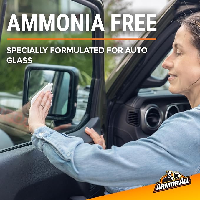 Car Glass Wipes, Auto Glass Cleaner, 90 Count | Ammonia-free window cleaner wipes safe on tinted glass; remove filmy residue, fingerprints, and bugs