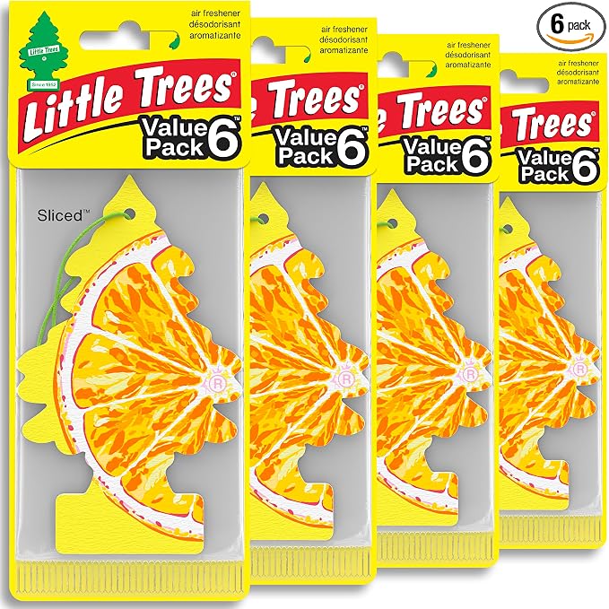 Car Air Freshener | Hanging Tree Provides Long Lasting Scent for Auto and Home | 24 Air Fresheners |Sliced