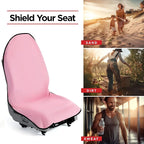 Car Seat Towel Cover for Post Gym Workout, Running, Swimming, and Hiking, 2 Pack Universal Fit Anti-Slip Waterproof Sweating Bucket Seat Protector for Cars, SUVs and Trucks, Pink