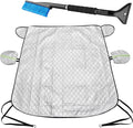 MAXORION Custom Fit Windshield Snow Cover for Tesla Model 3 & Y. Windshield Cover for Ice and Snow Comes with Heavy Duty Ice Scraper & Snow Brush. Tesla Model 3 & y Accessories. 69x55 inc