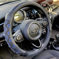Steering Wheel Cover Great Grip with 3D Honeycomb Anti-Slip Design, Universal 14.5-15 Inch (Blue)