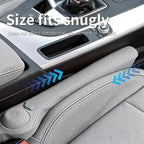 Inflatable Car Seat Gap Filler Strip - 2Pcs Suede Foldable Seat Gap Plug Blocker,Stop Dropping Items,Soft Interior Accessories for All Cars (Gray)
