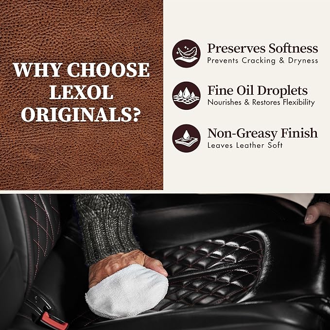 All Leather Conditioner for Car Seats and Interiors, Couches and Furniture, Shoes and Boots, Bags and Jackets, Baseball Gloves, Horse Saddles, 16.9 oz