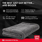 Griot's Garage Extra-Large PFM Edgeless Microfiber Drying Towel for Car Wash and Detailing, Ideal for SUVs, Trucks, and RVs, 29" x 36", 55596