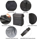 Cute Car Trash Can with Lid – Multipurpose Collapsible Trash Bin for Car, Leak-Proof Organizer, Waterproof Garbage Can with Storage Pockets & Adjustable Straps, 2 Gallons (Black Leopard)