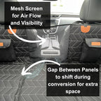 Boops & Floofs Back Seat Extender for Dogs — Converts to Half Seat for Passengers, Hard Non-Slip Bottom, 400lb Support, Waterproof Hammock, Car SUV Truck