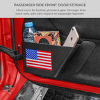 2 Pack Metal Front Door Storage Box Pockets Compatible with Jeep Wrangler JK JKU 2/4 Door 2007-2018 Side Insert Organizer for Interior Storage Accessories