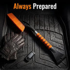 A 27-inch Car Snow Removal Brush and ice Scraper Featuring a Two-in-one Detachable Design and an Ergonomic Foam Handle is Suitable for Sedan Truck and SUV Models