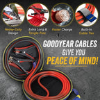 GOODYEAR Heavy Duty Jumper Cables for Car Battery - 4 Gauge Thick Wire, Extra Long 16 ft Booster Cables with Carrying Case for Cars, Trucks, SUVs, Emergency Roadside Kit Car Accessories