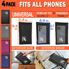 4 Faraday Bag Anti-Tracking GPS RFID Car Key Signal Blocker Wallet Shielding Pouch Protective Case for Cell Phone Car Key FOB, Data Privacy, Electronic Device Security (4 PACK - FAMILY PACK)