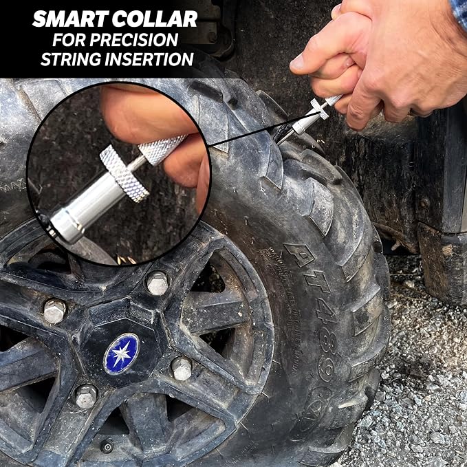 20503 Flat Tire Repair Reamer Plugger Kit, Heavy Duty, Universal, Complete 40 Piece Plug Kit