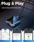 Magic AI Box Wireless CarPlay Adapter, Fast Car Video Box Plug & Play, Easy Setup, Supports Netflix/YouTube/TF Card Streaming Equalizers and More for OEM Wired CarPlay/Android Auto Cars(Charcoal Gray)