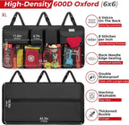Car Trunk Organizer, LARGE CAPACITY(43 x 19 in) Car Storage Bag with 8 Pockets, 7X Upgraded Trunk Storage Organizer for Car, SUV, Truck, MPV