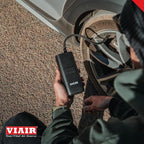 Viair Every Vehicle Carry EVC25 - rechargeable, portable compressor - LED gauge w/preset - Tire Inflator ideal for compact & mid-size cars, LT trucks, E-bikes, motorcycles & Inflatables
