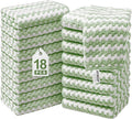 Microfiber Cleaning Cloths – 18 Pack, 10" x 10", Green – Reusable, Lint-Free, Super Absorbent Towels for Kitchen, Car, and Household Cleaning