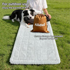 Dog Car Seat Cover, Pet Couch Covers for Car and Sofa, Non-Slip Backseat Pet Bed Mat, Machine Washable, Soft Plush Travel Seat Protector with Portable Storage Bag (White,23.6''×70'')