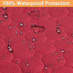 Dog Car Seat Cover for Back Seat, 2026 Upgraded 600D Heavy Duty Waterproof & Scratch-Resistant Dog Hammock for Car, Back Seat Pet Cover for Dogs with Sedan, Trucks and SUVs, Standard, Red