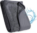 Microfiber Towels for Cars, 63" x 29.5" Car Drying Towel, Dark Gray Reusable Car Towel, Quick Drying Car Car Microfiber Cleaning Cloth for RVs, SUVs, Trucks