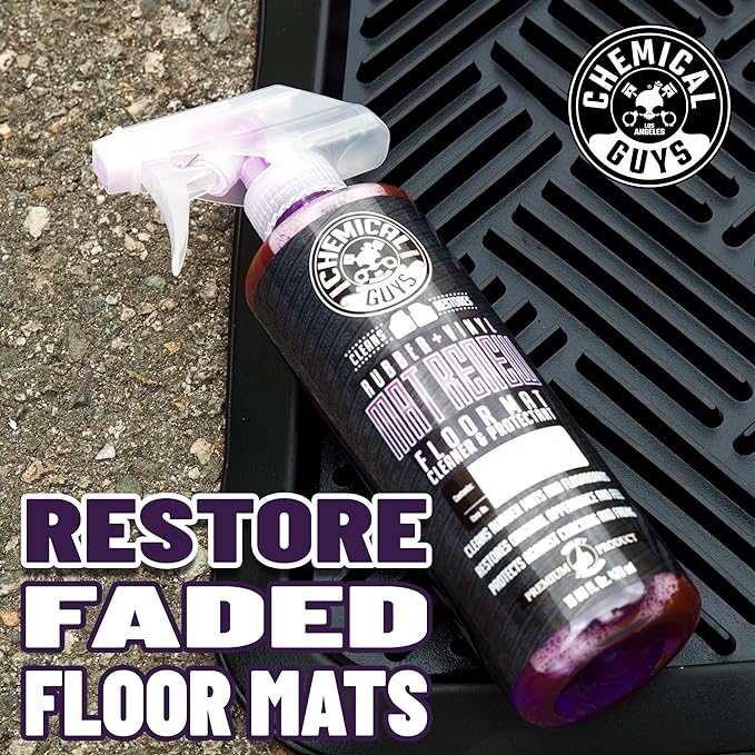 Mat Renew Rubber and Vinyl Car Floor Mat Cleaner & Protectant - Cleans & Restores Rubber Liners, Running Boards, Safe for Cars, Trucks, SUVs, and More - 16 oz