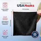 Premium 300GSM Microfiber Cleaning Cloth - 12.5"x12.5" High Performance - 1200 Washes, Ultra Absorbent Microfiber Towels for Cars Undercarriage, Rims & Engine Bay Cleaning - Microfiber Cloth