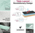 Waterproof Seat Cover, Sweating Towel for Post Gym Workout, Running, Swimming, Beach and Hiking, Universal Fit Anti-Slip Seat Protector for Cars, SUVs and Trucks, Machine Washable, Mint Green