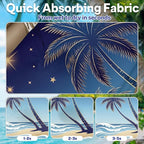 2 Pack Car Seat Towel Covers, Sweat-Proof Microfiber Seat Protectors for Gym, Running, Beach & Workout, Breathable Quick-Dry, Machine Washable, Starry Palm Sea Print, Universal Fit