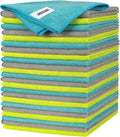 Microfiber Cleaning Cloth - Pack of 24, Multi-Functional Cleaning Towels, Size: 12 x 16 in, Highly Absorbent Cleaning Rags, Lint-Free, Streak-Free Cleaning Cloths for Car Kitchen Home Office
