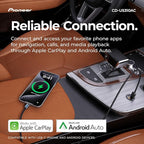 3.25 FT USB A to USB C Cable for CarPlay & Fast Charging Phone Charger Cord– Durable Braided Nylon Car Charger Cord Type C with Blue LED for iPhone, Android, Wired Apple CarPlay & Android Auto