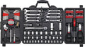 101 Piece Mechanic Tool Set for Roadside Emergencies. SAE and Metric for Mechanical Repairs for Boating, RV, Bikes, in Compact Carrying Case - Red - DT0006