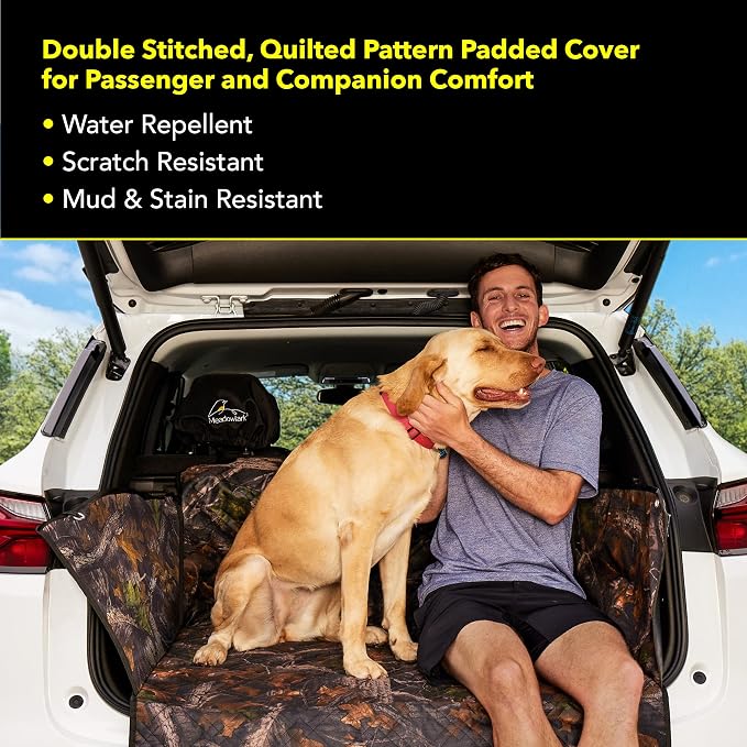 Premium SUV Cargo Liner for Dogs, Waterproof Pet Cargo Cover with Bumper Flap Protector, Durable Non-Slip, Universal Fit for SUVs, Sedans & Vans (74"" L x 41"" W) Brown