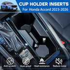 Cup Holder for 2023 2024 2025 2026 Honda Accord Accessories Center Console Cup Holder Insert TPE Middle Console Front Non Slip Drink Stopper Organizer for 11th Gen Accord, Black