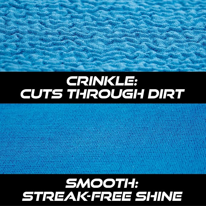 VIKING Glass Microfiber Cleaning Cloth for Car and Home 2 Pack, Glass Towels for Mirror, and Picture Frames, and Car Detailing Kit, 16 inch x 16 inch, Blue