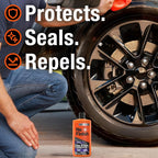 Tire Shine Gel & Trim Protectant, Car Cleaning Supplies, 16 fl oz | Fast-drying, streak-free gel for rubber, weatherstripping, and textured trim; plastic restorer for cars