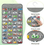 Hanging Organizers for Toy Car Double Sided 80 Pockets Display Case for Toy Cars (Without Toy Cars) (80 Slots Gray)