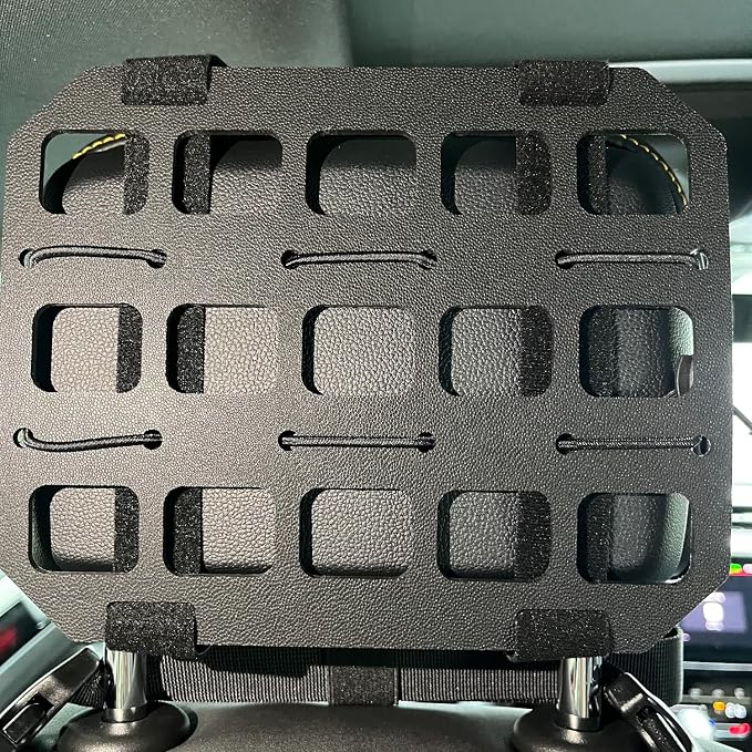 Vehicle MOLLE Panel Car Visor Organizer Storage Rack Rigid Insert Panel for Backpack Tactical Accessories Gear Holder Molle Pouches EDC Gadgets Small Tools Pens Sunglasses