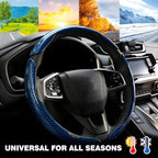 3 Pcs Carbon Fiber Car Steering Wheel Cover, Anti-Skid & Scratch-Proof,Segmented, Butterfly Thin Steering Wheel Cover Men/Women Universal Fit 14.5"-16" Wheel Covers for Cars/Truck/SUV