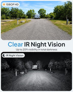 RV Backup Camera Wireless 7-inch for Furrion: Touchkey 4-Channel with Recording 1080P HD RV Rear View Camera Night Vision Waterproof Easy Install for Trailers, Boats, Fifth Wheels