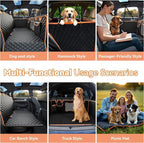 Back Seat Extender for Dogs,Dog Car Seat Cover for Back Seat with Hard Bottom Holds 500 lbs,Car Seat Protector,Waterproof Extender for Dogs,Pet Bed for Full Size F150/RAM1500/Silverado Crew Cab Pickup