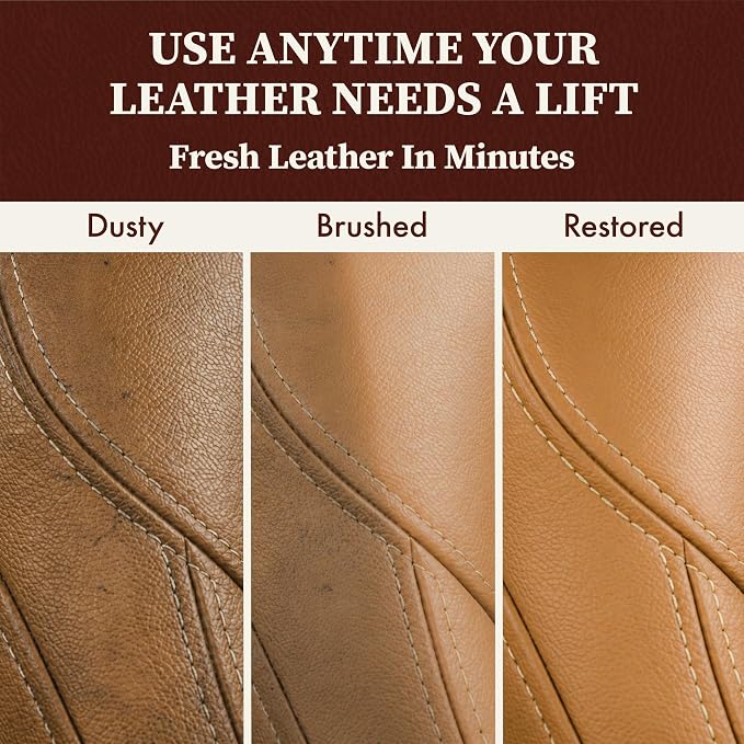Horsehair Detailing Brush Set – Professional 3‑Piece Leather Cleaning & Care Kit for Bags, Shoes, Accessories, Upholstery & More – Soft, Scratch‑Free Natural Horsehair Brushes