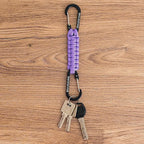 Paracord Keychain Carabiner Clip, D Ring Lanyard Hanger Stroller Hook for Water Bottle, Key, Backpacks, Men, Women