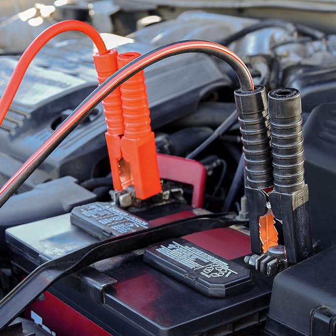 50155 Deluxe Emergency Roadside Kit with Flat tire Repair and Booster Cables for Compact Cars, Standard Cars and Crossovers