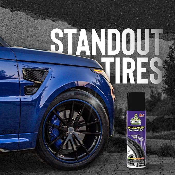 Untouchable Tire Shine Spray (12 Pack) – Citrus Scent, Wet Look Tire Shine, No Sling, Long Lasting Car Tire Shine, No Touch Application